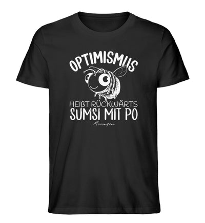 Optimismus rückwärts Sumsi mit Po · Herren Premium Bio T-Shirt-Herren Premium Bio T-Shirt-Black-XS-Mooinzen