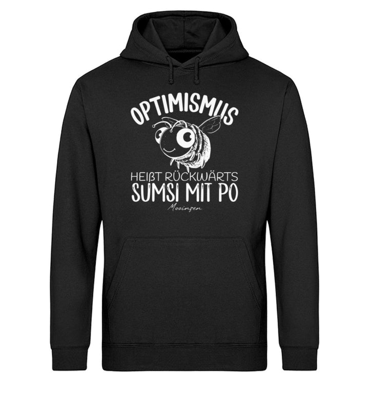Optimismus rückwärts Sumsi mit Po · Unisex Bio Hoodie-Unisex Bio Hoodie-Black-XS-Mooinzen