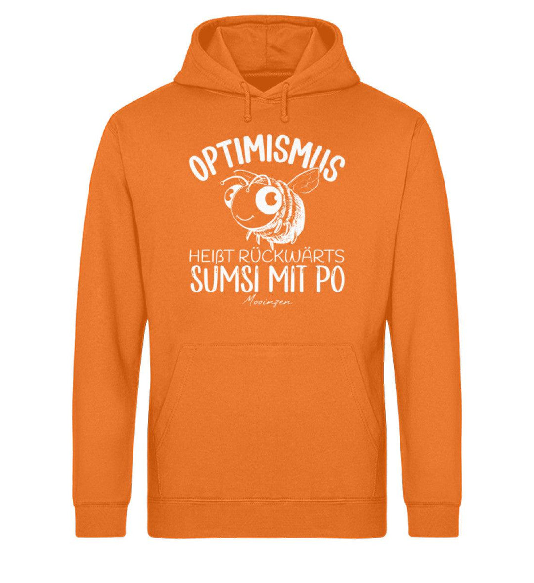 Optimismus rückwärts Sumsi mit Po · Unisex Bio Hoodie-Unisex Bio Hoodie-Bright Orange-XS-Mooinzen