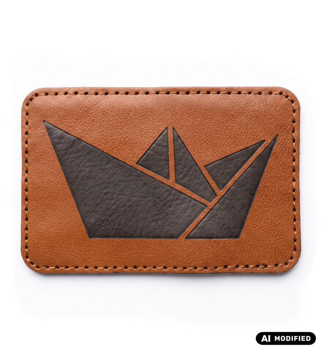 Papierboot · Klettpatch Kunstleder-Klettwatt Patch-black-9x6-Mooinzen