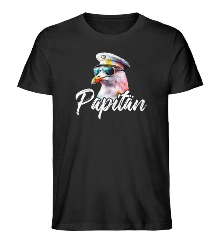 Papitän coole Möwe · Herren Premium Bio T-Shirt-Herren Premium Bio T-Shirt-Black-XS-Mooinzen