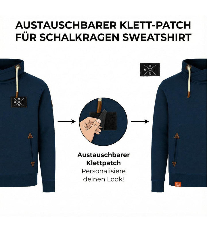 Patch · Unisex Bio Schalkragen Sweatshirt (ohne Kapuze)-Unisex Bio Schalkragen Sweatshirt-Mooinzen
