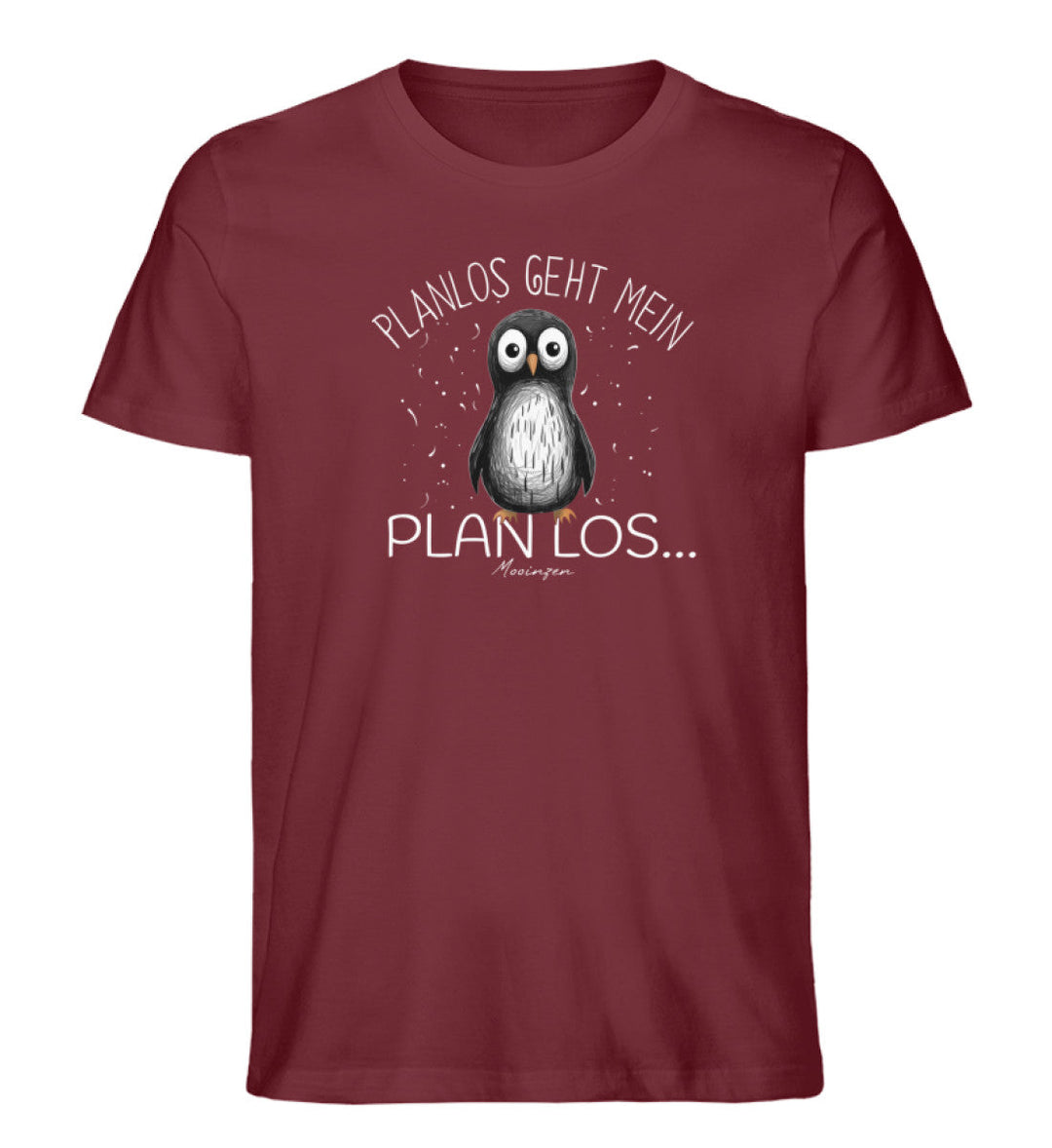 Planlos geht mein Plan los · Herren Premium Bio T-Shirt-Herren Premium Bio T-Shirt-Burgundy-S-Mooinzen