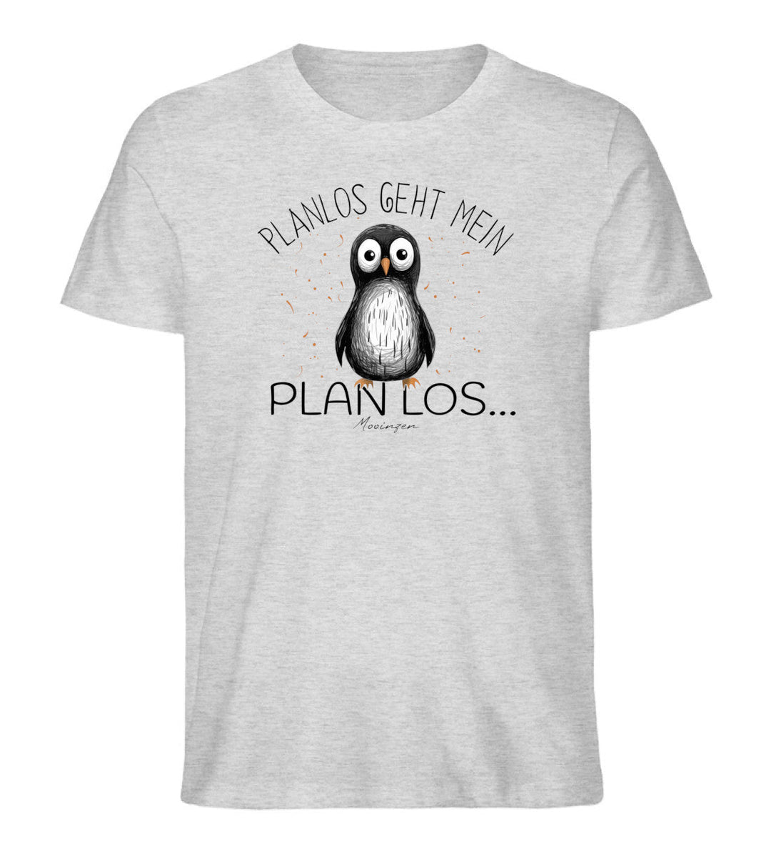 Planlos geht mein Plan los · Herren Premium Bio T-Shirt-Herren Premium Bio T-Shirt-Heather Grey-XS-Mooinzen