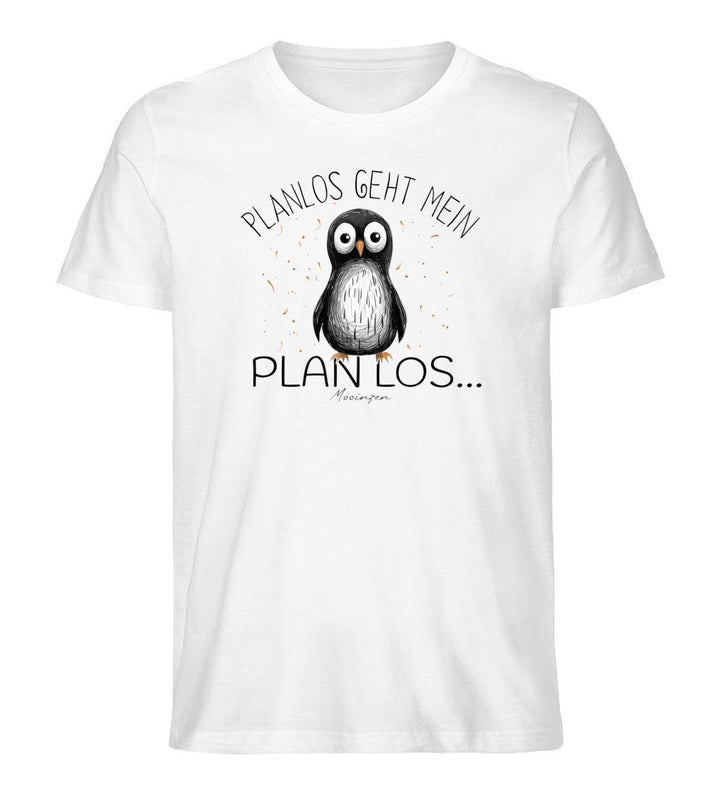 Planlos geht mein Plan los · Herren Premium Bio T-Shirt-Herren Premium Bio T-Shirt-White-XS-Mooinzen
