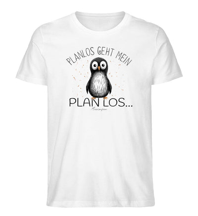 Planlos geht mein Plan los · Herren Premium Bio T-Shirt-Herren Premium Bio T-Shirt-White-XS-Mooinzen