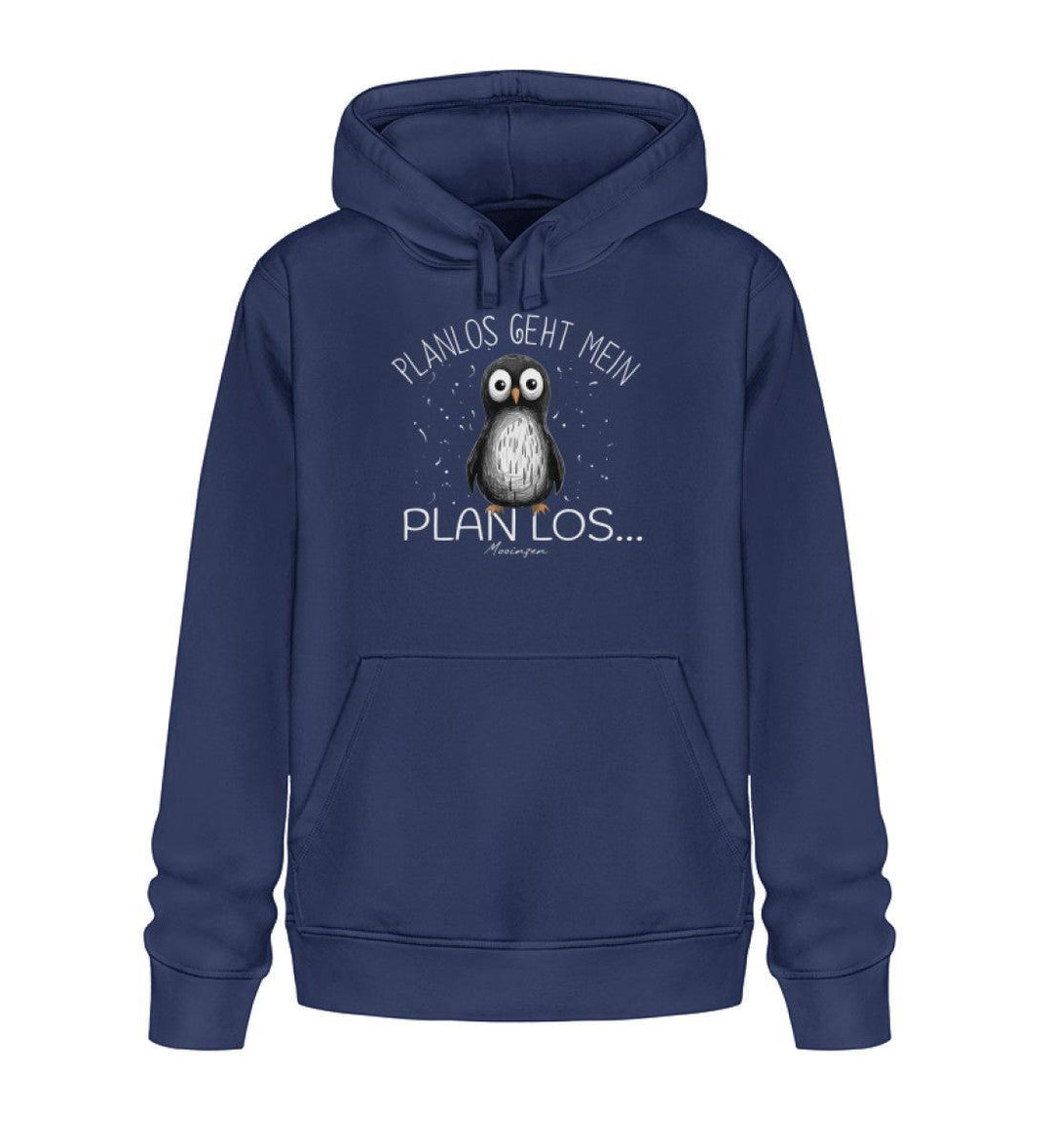 Planlos geht mein Plan los · Unisex Bio Hoodie-Unisex Bio Hoodie-French Navy-XS-Mooinzen