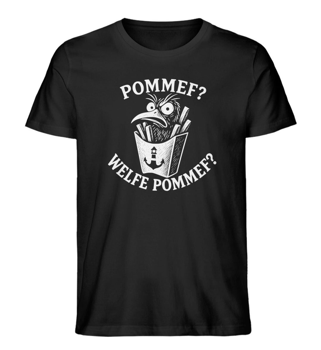 Pommef? Welfe Pommef? · Herren Premium Bio T-Shirt-Herren Premium Bio T-Shirt-Black-XS-Mooinzen