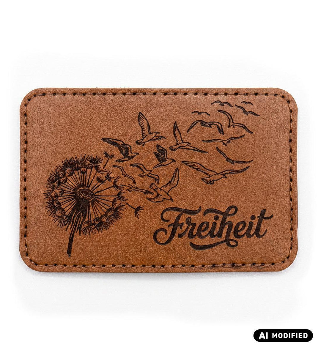 Pusteblume · Klettpatch Kunstleder-Klettwatt Patch-black-9x6-Mooinzen