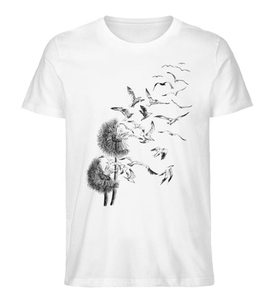 Pusteblume Möwen · Herren Premium Bio T-Shirt-Herren Premium Bio T-Shirt-White-XS-Mooinzen
