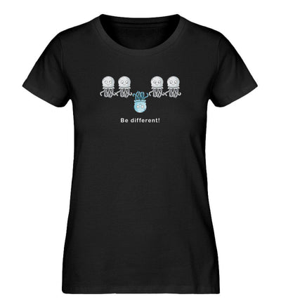 Quallen different · Damen Premium Bio T-Shirt-Damen Premium Bio T-Shirt-Black-S-Mooinzen