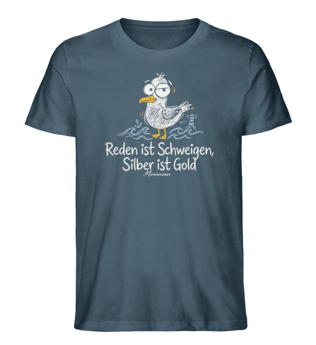 Reden ist Schweigen Silber ist Gold · Herren Premium Bio T-Shirt-Herren Premium Bio T-Shirt-Stargazer-XS-Mooinzen