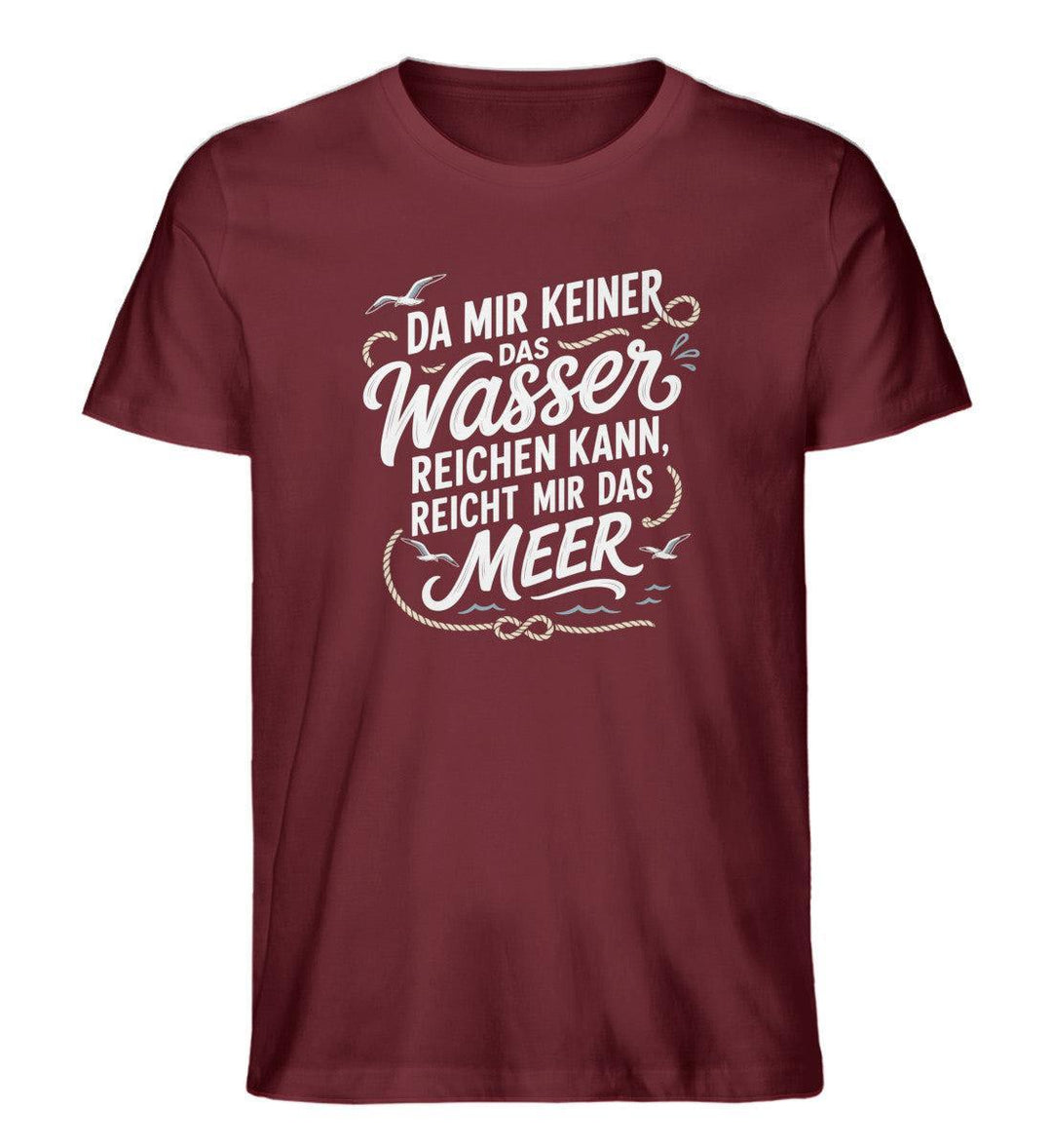Reicht mir das Meer · Herren Premium Bio T-Shirt-Herren Premium Bio T-Shirt-Burgundy-XS-Mooinzen