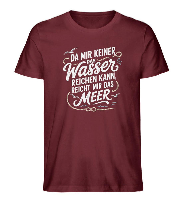 Reicht mir das Meer · Herren Premium Bio T-Shirt-Herren Premium Bio T-Shirt-Burgundy-XS-Mooinzen