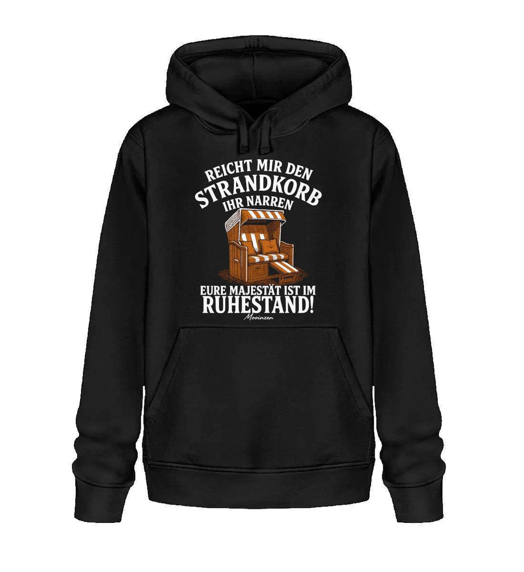 Reicht mir den Strandkorb, Majestät Ruhestand · Unisex Bio Hoodie-Unisex Bio Hoodie-Black-XS-Mooinzen