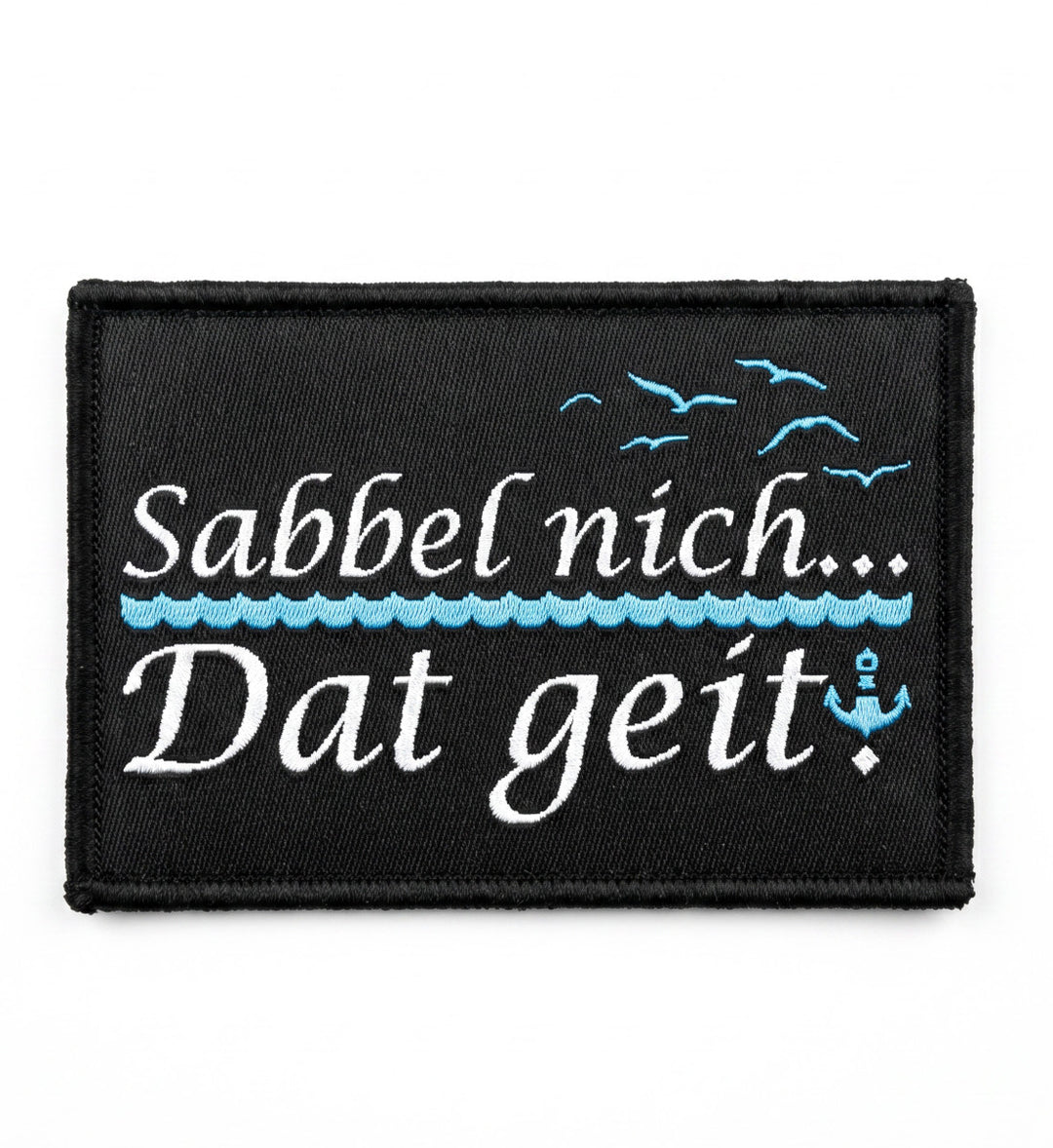 Sabbel nich dat geit · Klettwattpatch V2-Klettwatt Patch-black-9x6-Mooinzen