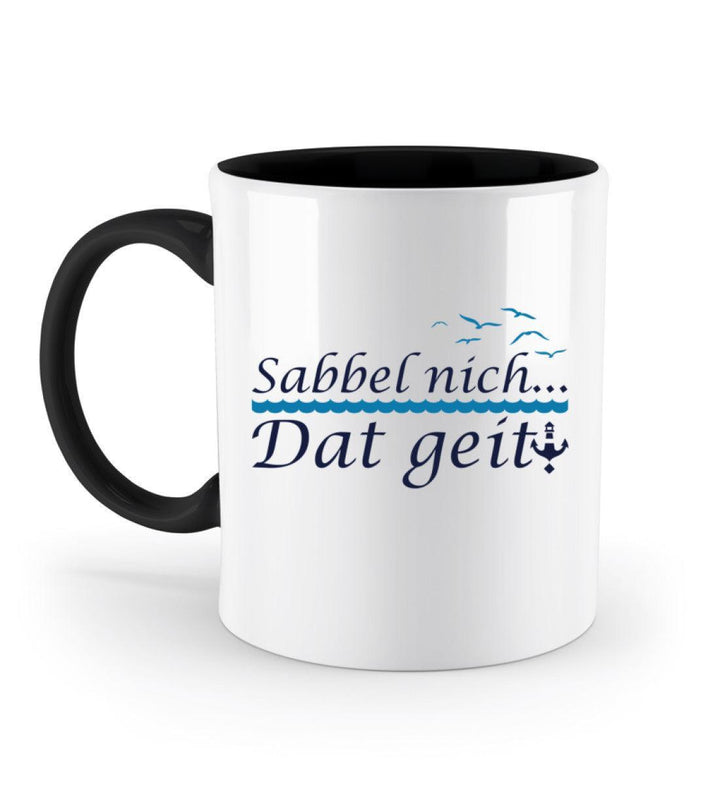 Sabbel nich.. Dat geit! · Keramiktasse Zweifarbig-Keramik Tasse zweifarbig-Black-330ml-Mooinzen