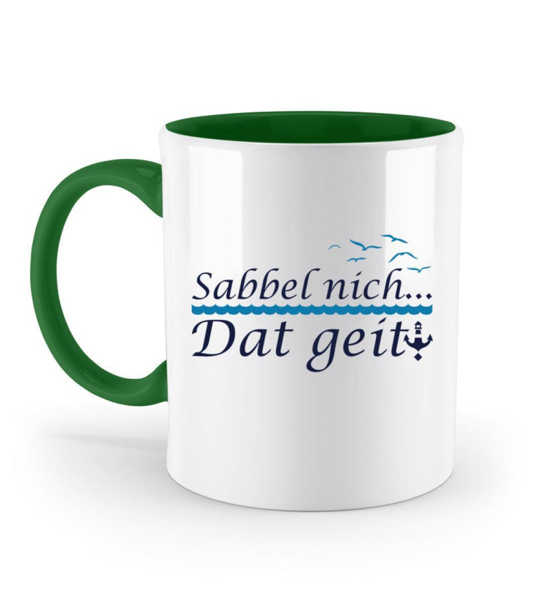 Sabbel nich.. Dat geit! · Keramiktasse Zweifarbig-Keramik Tasse zweifarbig-Irish Green-330ml-Mooinzen