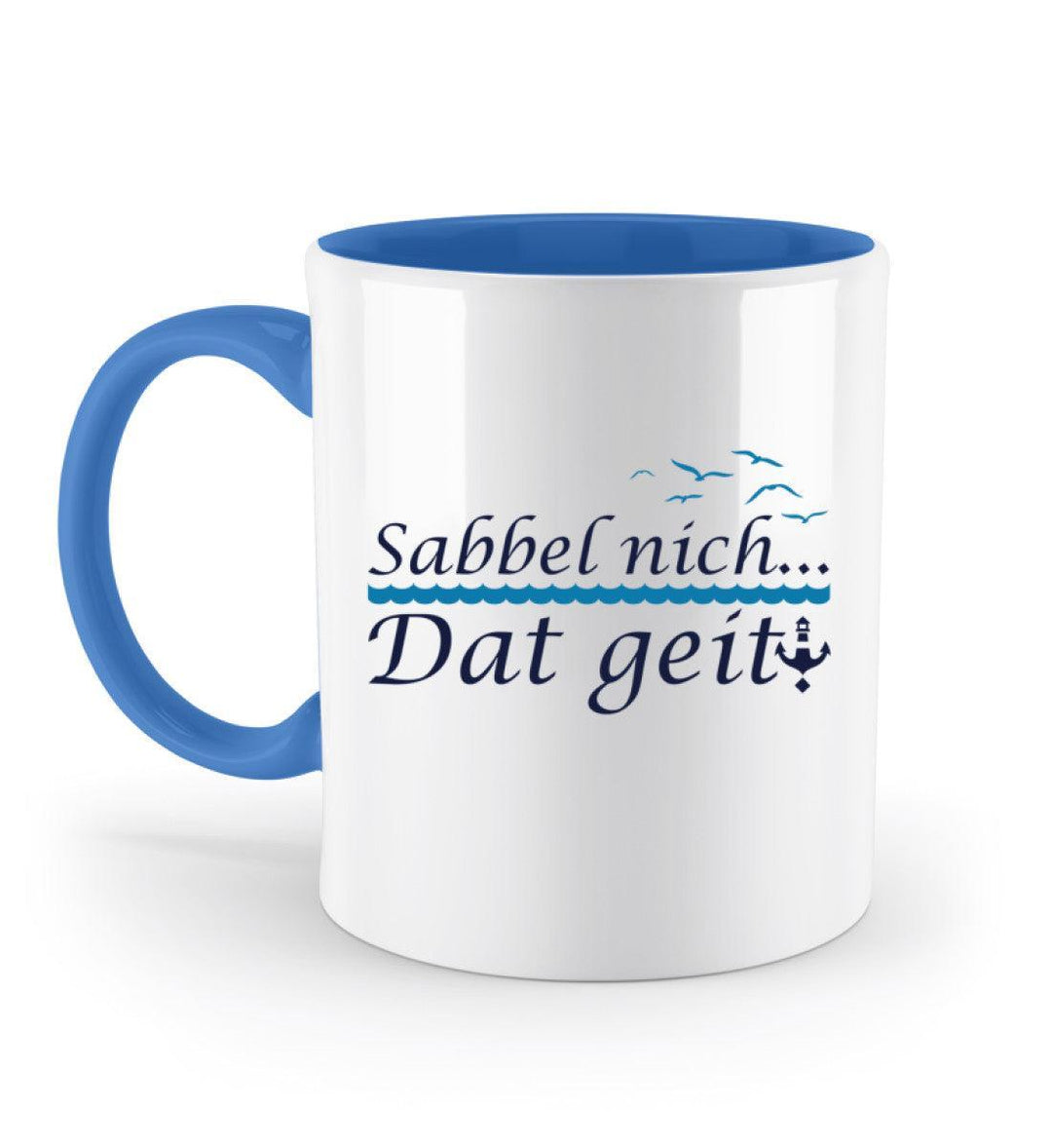 Sabbel nich.. Dat geit! · Keramiktasse Zweifarbig-Keramik Tasse zweifarbig-blau-330ml-Mooinzen