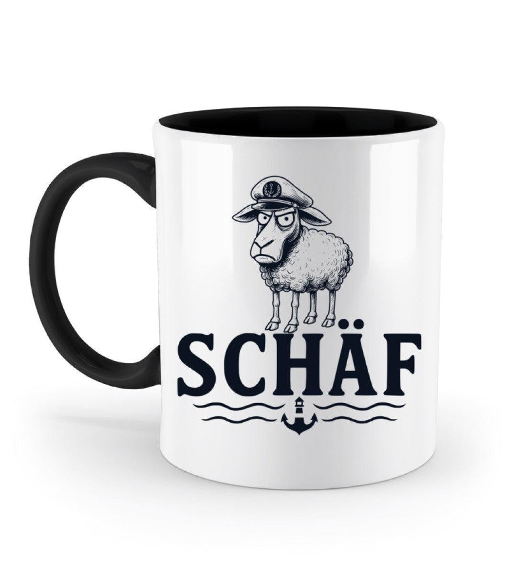 Schäf Chef Papa Vater · Keramiktasse Zweifarbig-Keramik Tasse Zweifarbig-Black-330ml-Mooinzen