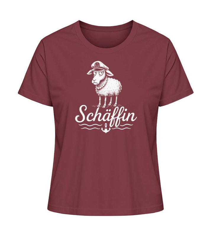 Schäffin Chefin · Damen Premium Bio T-Shirt 2.0-Damen Premium Bio T-Shirt 2.0-Burgundy-XS-Mooinzen