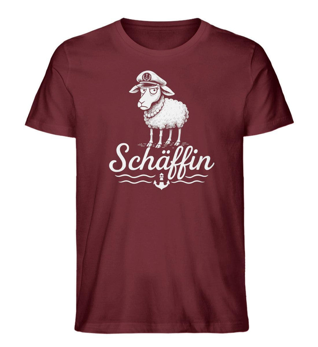 Schäffin Chefin · Herren Premium Bio T-Shirt-Herren Premium Bio T-Shirt-Burgundy-XS-Mooinzen