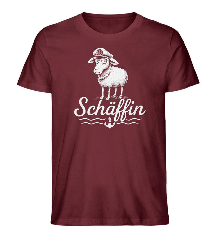 Schäffin Chefin · Herren Premium Bio T-Shirt-Herren Premium Bio T-Shirt-Burgundy-XS-Mooinzen