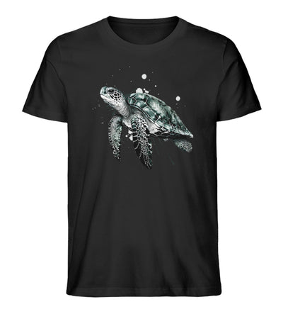 Schildkröte Wasserfarben · Herren Premium Bio T-Shirt-Herren Premium Bio T-Shirt-Black-XS-Mooinzen
