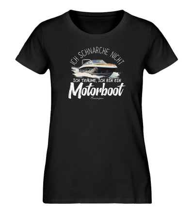 Schnarche Motorboot · Damen Premium Bio T-Shirt-Damen Premium Bio T-Shirt-Black-XS-Mooinzen