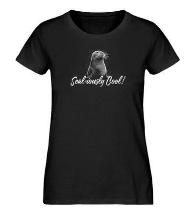 Seal-iously cool! · Damen Premium Bio T-Shirt-Damen Premium Bio T-Shirt-Black-XS-Mooinzen