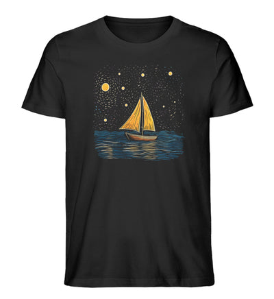 Segelboot bei Nacht · Herren Premium Bio T-Shirt-Herren Premium Bio T-Shirt-Black-XS-Mooinzen