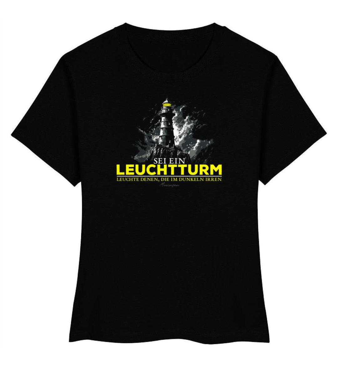 Sei ein Leuchtturm · Damen Premium Bio T-Shirt 2.0-Damen Premium Bio T-Shirt 2.0-Black-XS-Mooinzen