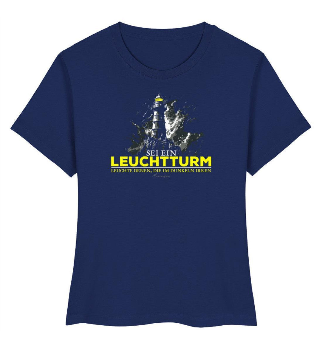 Sei ein Leuchtturm · Damen Premium Bio T-Shirt 2.0-Damen Premium Bio T-Shirt 2.0-French Navy-XS-Mooinzen