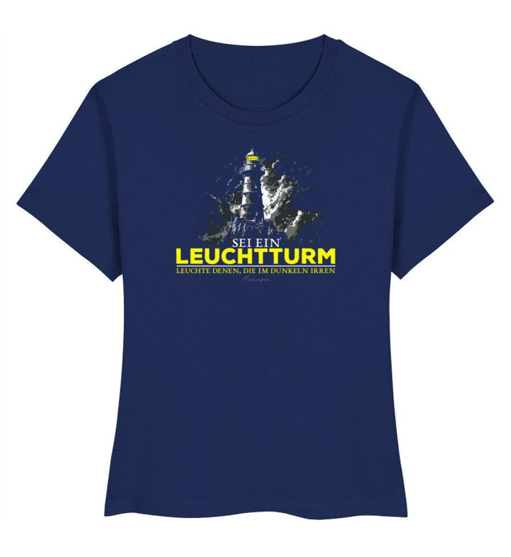 Sei ein Leuchtturm · Damen Premium Bio T-Shirt 2.0-Damen Premium Bio T-Shirt 2.0-French Navy-XS-Mooinzen