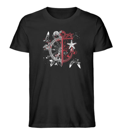 Steuerrad Abstrakt · Herren Premium Bio T-Shirt-Herren Premium Bio T-Shirt-Black-XS-Mooinzen