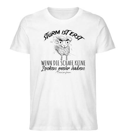 Sturm ist erst wenn Schafe keine Locken haben · Herren Premium Bio T-Shirt-Herren Premium Bio T-Shirt-White-XS-Mooinzen