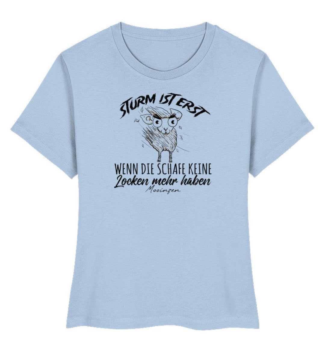 Sturm ist erst wenn die Schafe keine Locken mehr haben · Damen Premium Bio T-Shirt 2.0-Damen Premium Bio T-Shirt 2.0-Blue Soul-XS-Mooinzen