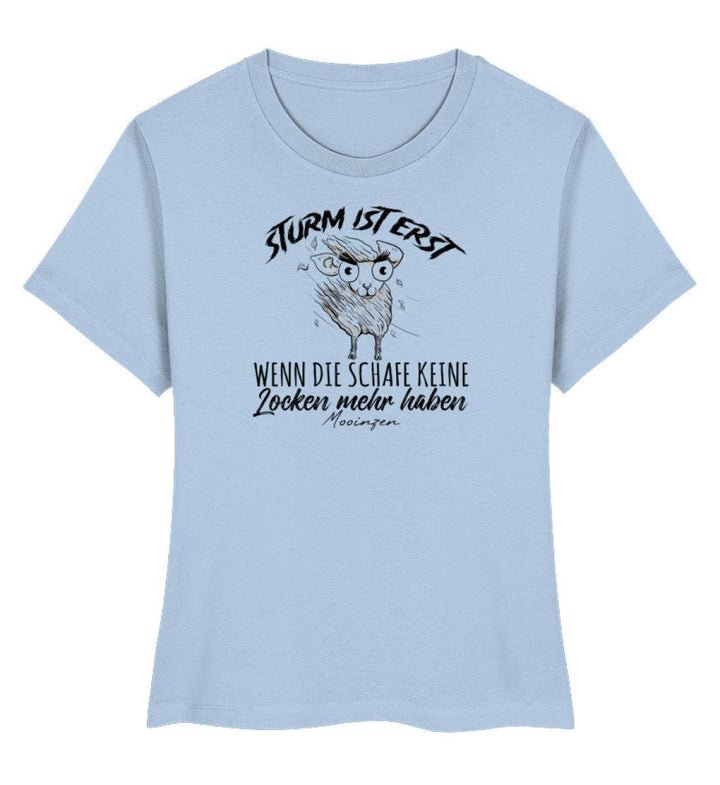 Sturm ist erst wenn die Schafe keine Locken mehr haben · Damen Premium Bio T-Shirt 2.0-Damen Premium Bio T-Shirt 2.0-Blue Soul-XS-Mooinzen