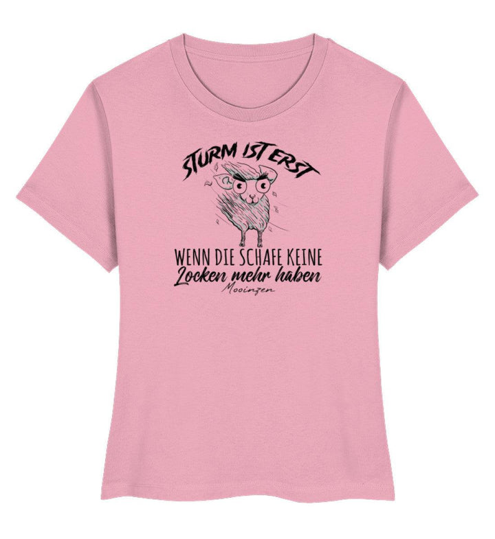 Sturm ist erst wenn die Schafe keine Locken mehr haben · Damen Premium Bio T-Shirt 2.0-Damen Premium Bio T-Shirt 2.0-Cotton Pink-XS-Mooinzen