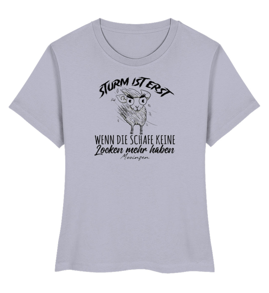Sturm ist erst wenn die Schafe keine Locken mehr haben · Damen Premium Bio T-Shirt 2.0-Damen Premium Bio T-Shirt 2.0-Lavender-XS-Mooinzen