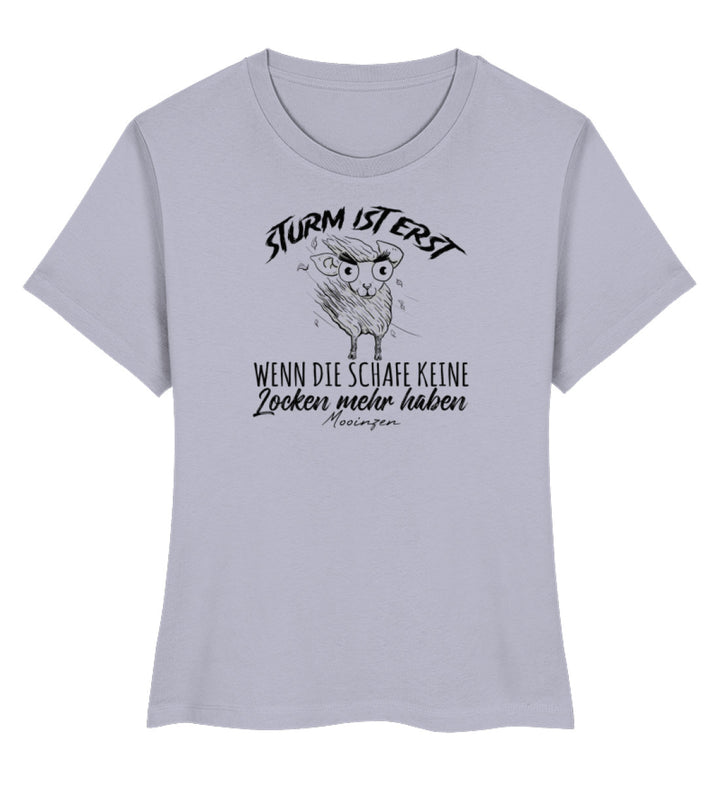 Sturm ist erst wenn die Schafe keine Locken mehr haben · Damen Premium Bio T-Shirt 2.0-Damen Premium Bio T-Shirt 2.0-Lavender-XS-Mooinzen
