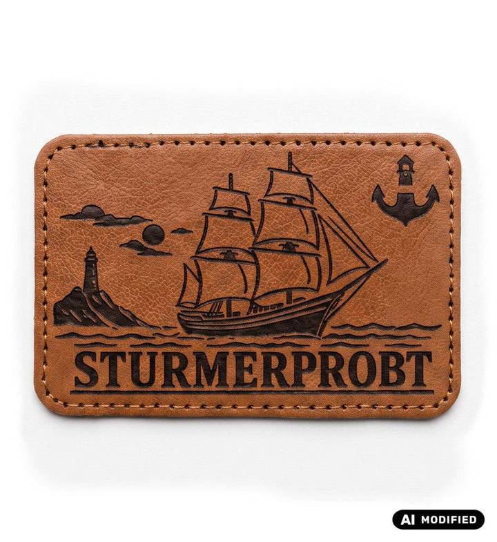 Sturmerprobt · Klettpatch Kunstleder-Klettwatt Patch-black-9x6-Mooinzen