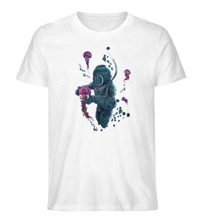 Taucher Quallen · Herren Premium Bio T-Shirt-Herren Premium Bio T-Shirt-White-S-Mooinzen