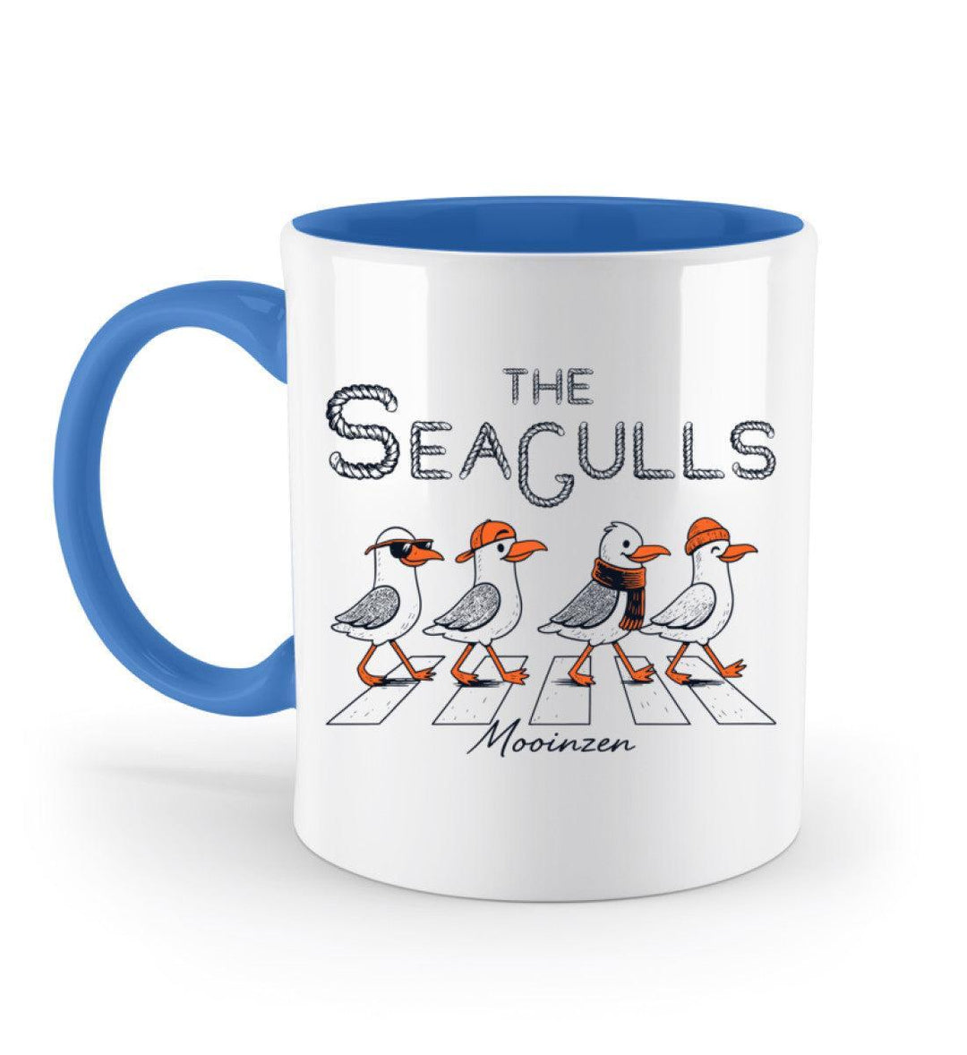 The Seagulls · Keramiktasse Zweifarbig-Keramik Tasse Zweifarbig-Blue-330ml-Mooinzen