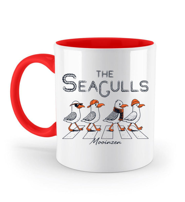The Seagulls · Keramiktasse Zweifarbig-Keramik Tasse Zweifarbig-Rubin Red-330ml-Mooinzen