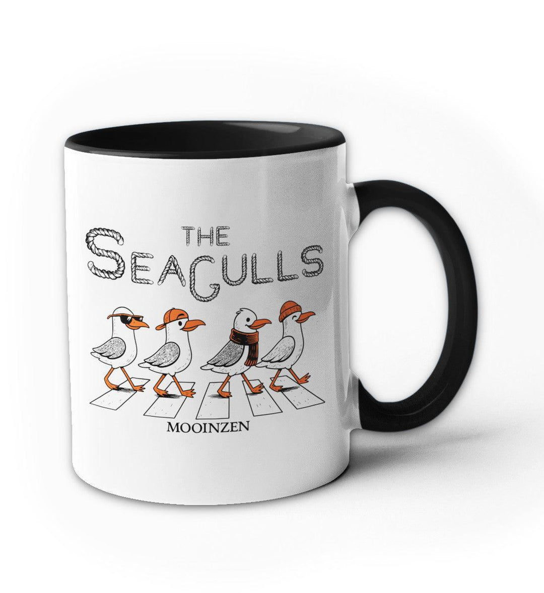 The Seagulls · Keramiktasse Zweifarbig-Keramik Tasse Zweifarbig-schwarz-330ml-Mooinzen