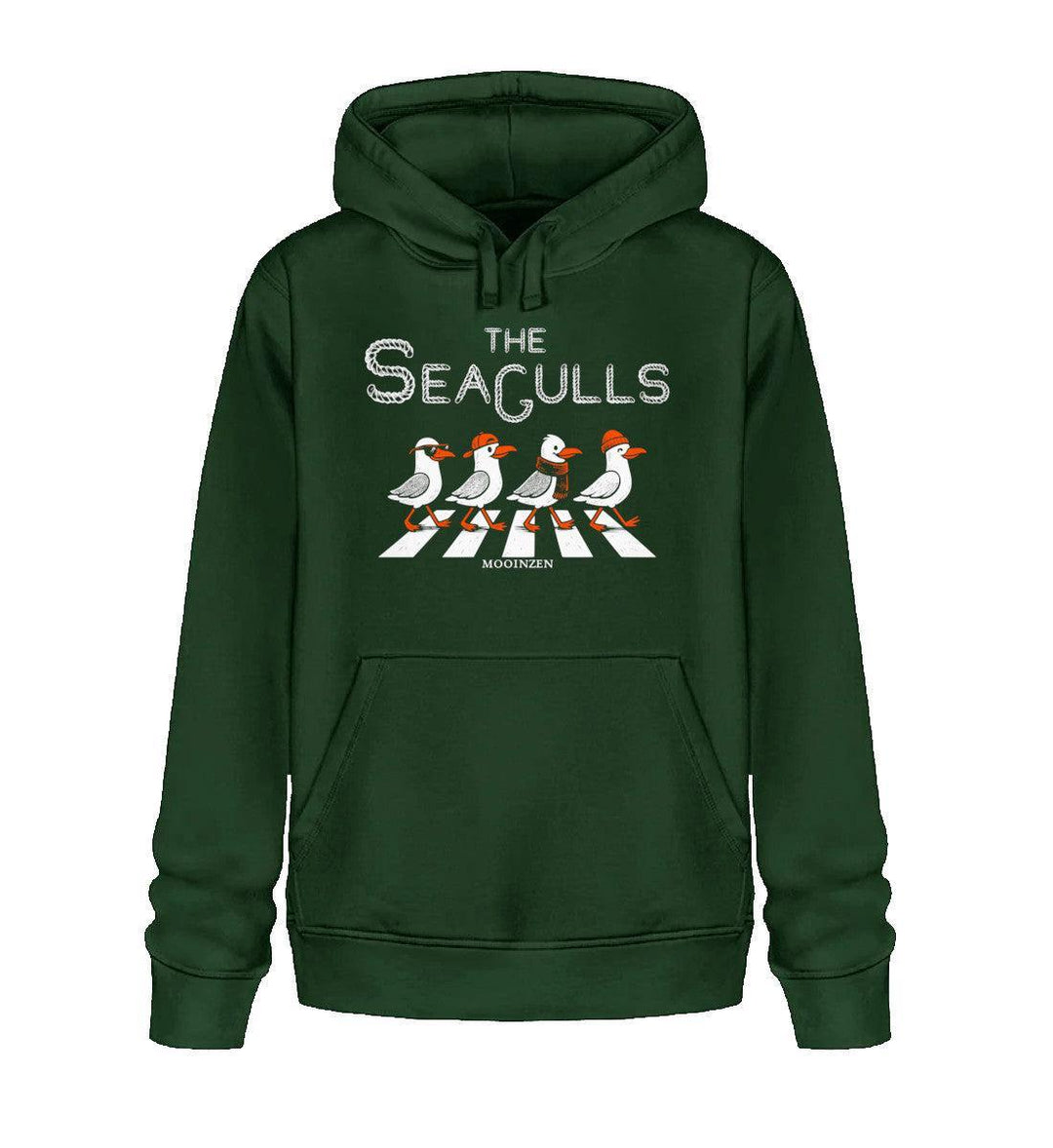 The Seagulls · Unisex Bio Hoodie-Unisex Bio Hoodie-Bottle Green-XS-Mooinzen
