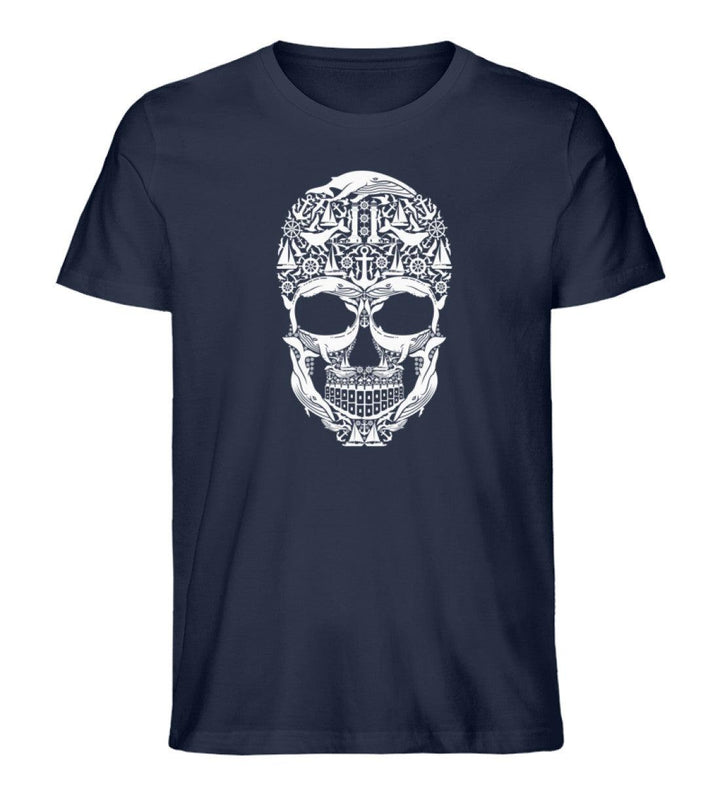 Totenkopf Symbole · Herren Premium Bio T-Shirt-Herren Premium Bio T-Shirt-French Navy-XS-Mooinzen