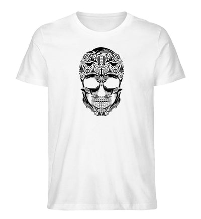 Totenkopf Symbole · Herren Premium Bio T-Shirt-Herren Premium Bio T-Shirt-White-XS-Mooinzen
