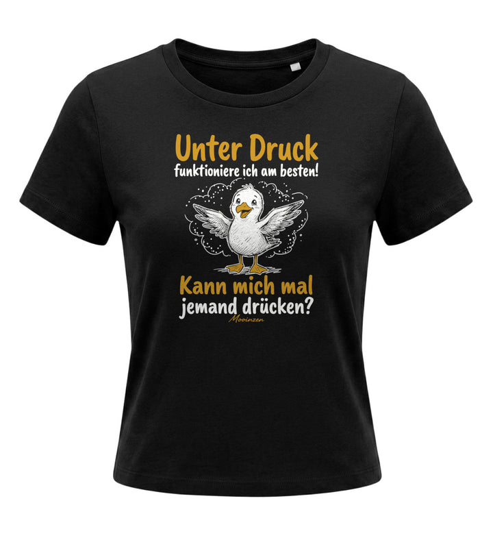 Unter druck funktioniere ich am besten · Damen Premium Bio T-Shirt 2.0-Damen Premium Bio T-Shirt 2.0-Black-XS-Mooinzen